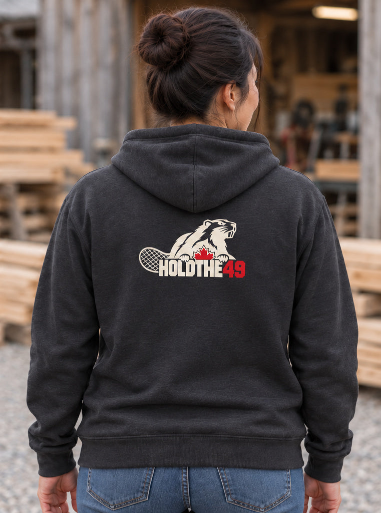 HOLDTHE49 Angry Beaver Hoodie, back view
