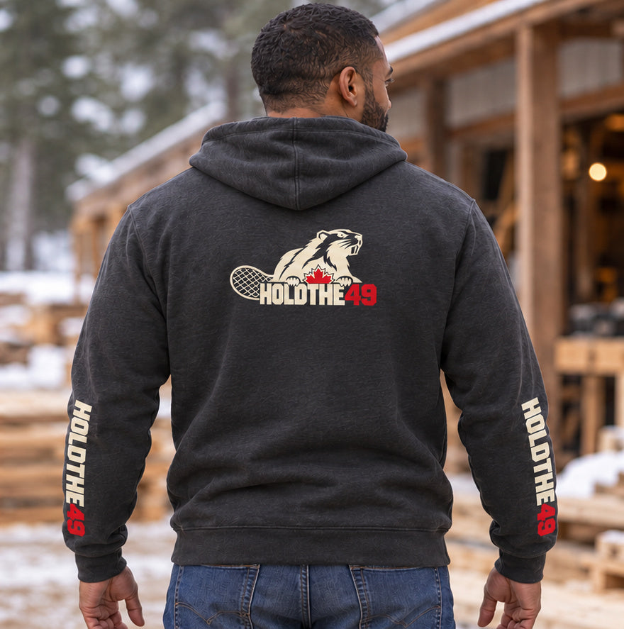HOLDTHE49 Angry Beaver Full Print Hoodie, back view