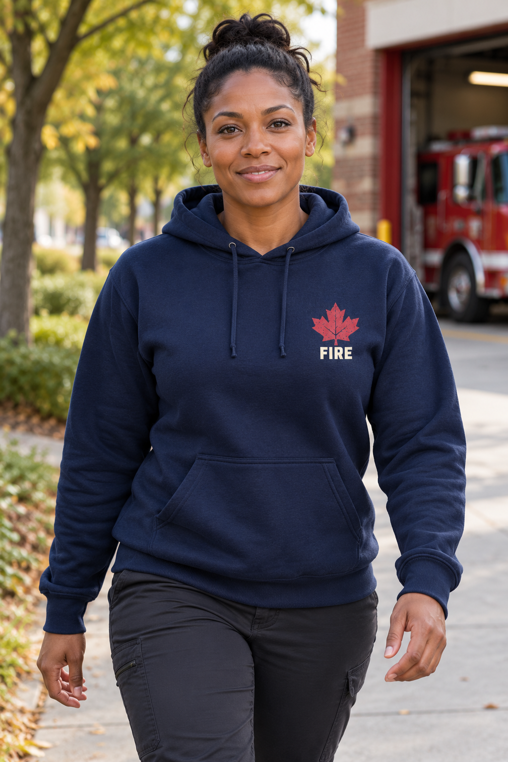 HOLDTHE49 Services Fire Hoodie, front view