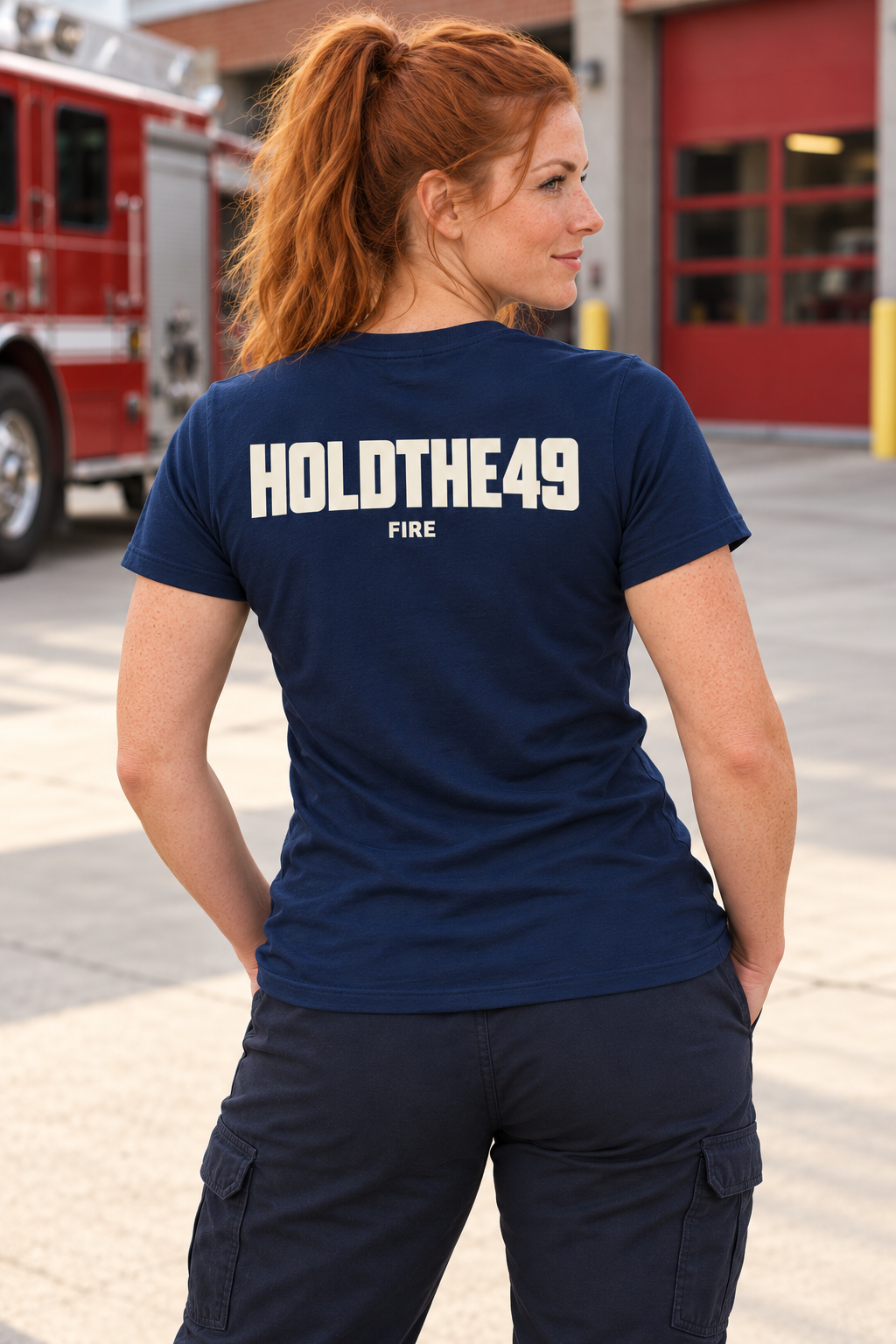 HOLDTHE49 Services Fire Tee, back view