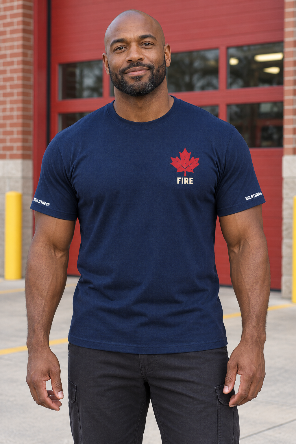 HOLDTHE49 Services Fire Full Print Tee, front view