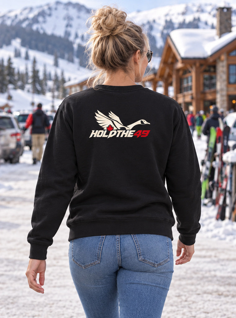 HOLDTHE49 Predator Goose Crewneck, back view