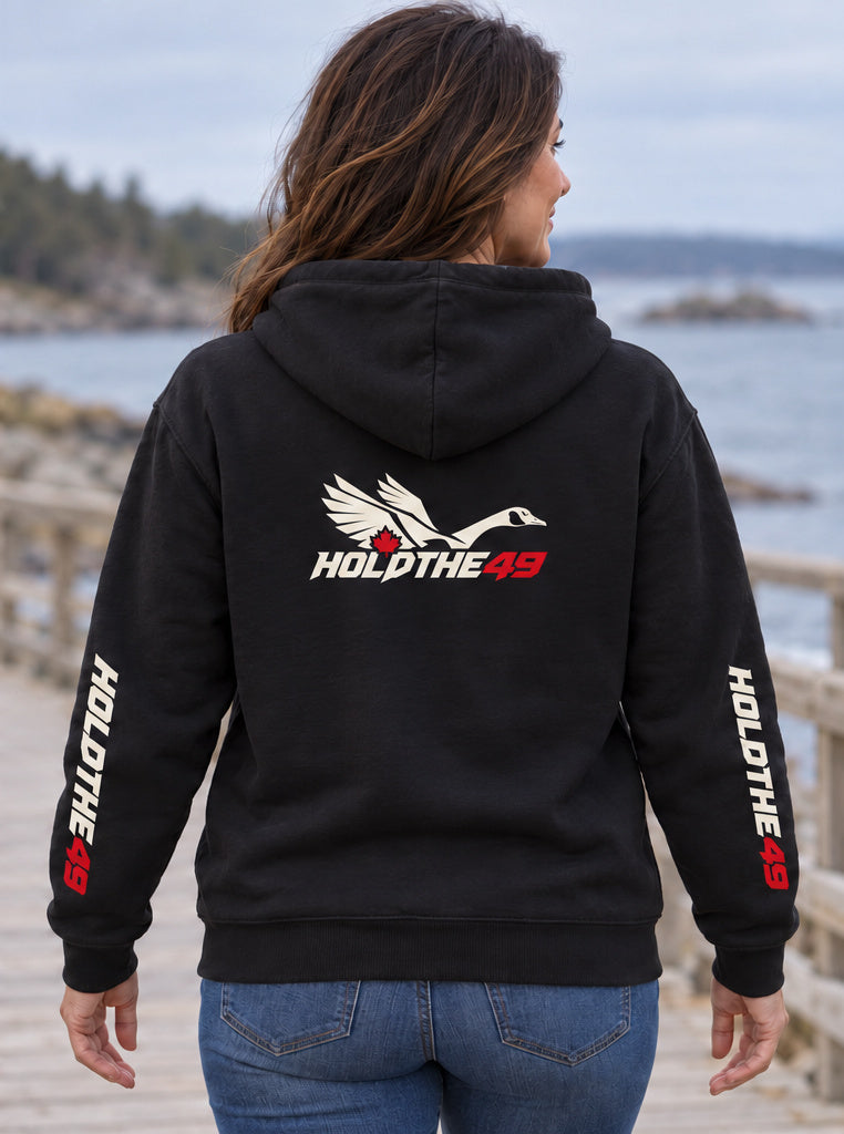 HOLDTHE49 Predator Goose Full Print Hoodie, back view