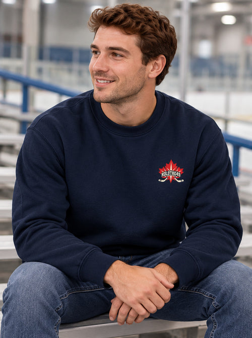 HOLDTHE49 Hockey Crewneck, front view