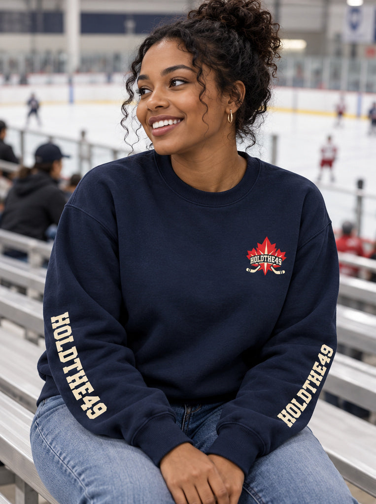 HOLDTHE49 Hockey Full Print Crewneck, front view