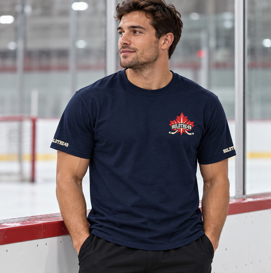 HOLDTHE49 Hockey Full Print Tee, front view