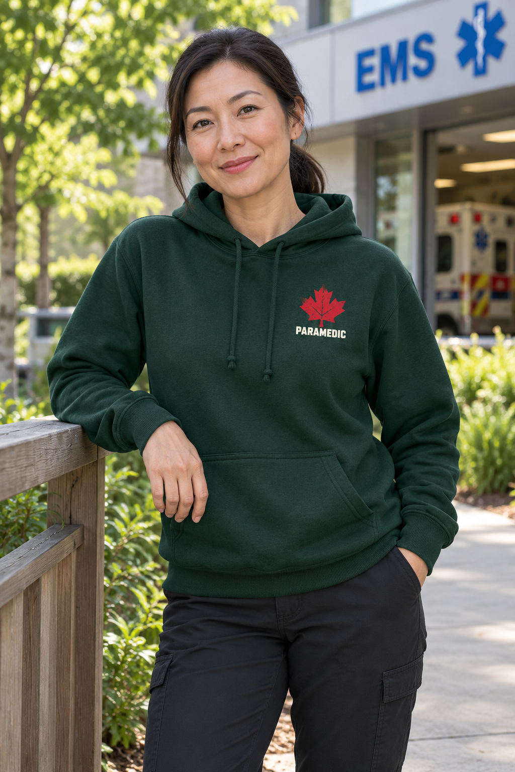 HOLDTHE49 Services Paramedic Hoodie, front view