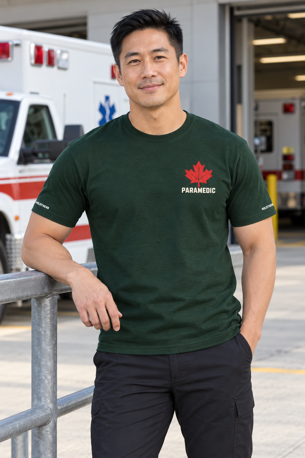 HOLDTHE49 Services Paramedic Full Print Tee, front view